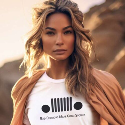 Bad Decisions Make Good Stories - Unisex Performance T-Shirt-V2-Mockup