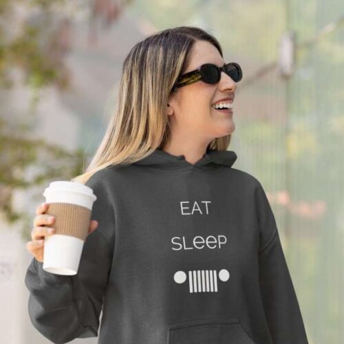 Eat Sleep Jeep - Unisex Hoodie-V2-Mockup