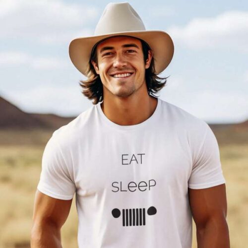 Eat Sleep Jeep - Unisex Performance T-shirt-Mockup