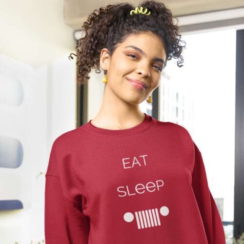 Eat Sleep Jeep - Unisex Sweatshirt-V2-Mockup