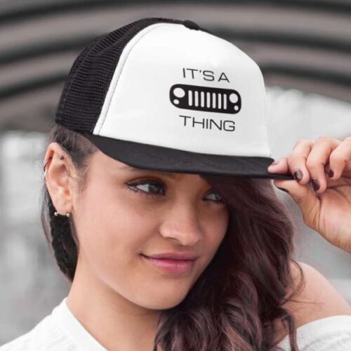 It's a (JK) Grille Thing - Trucker Cap-Mockup