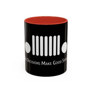 Bad Decisions Make Good Stories - Black Accent Coffee Mug