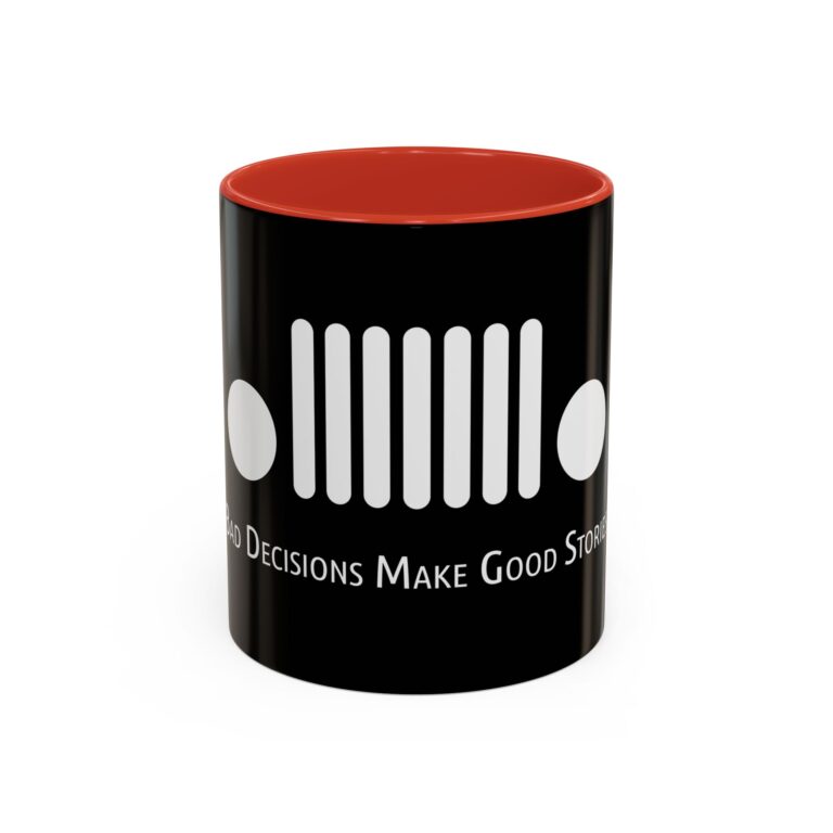 Bad Decisions Make Good Stories - Black Accent Coffee Mug