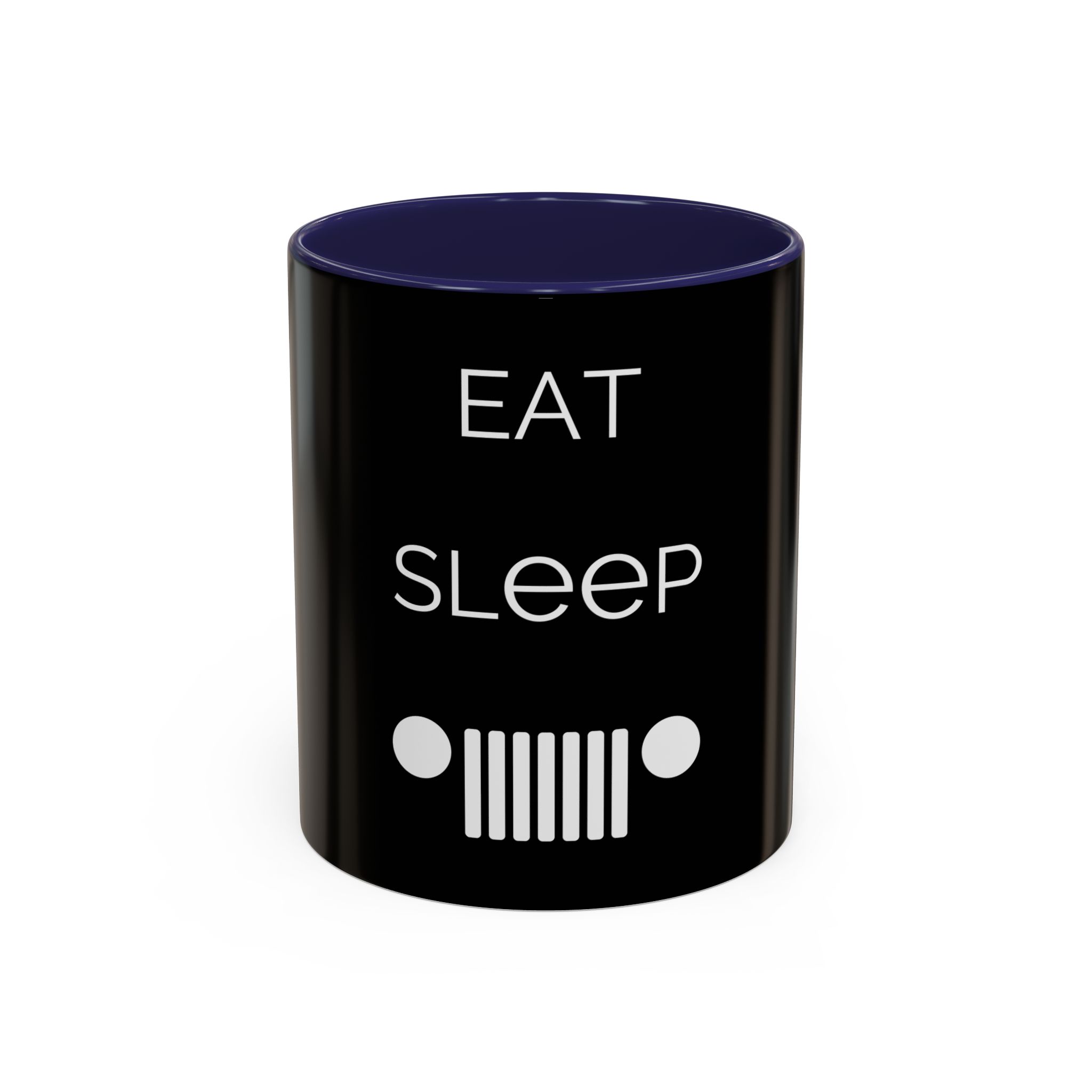 Eat Sleep Jeep - Black Accent Coffee Mug