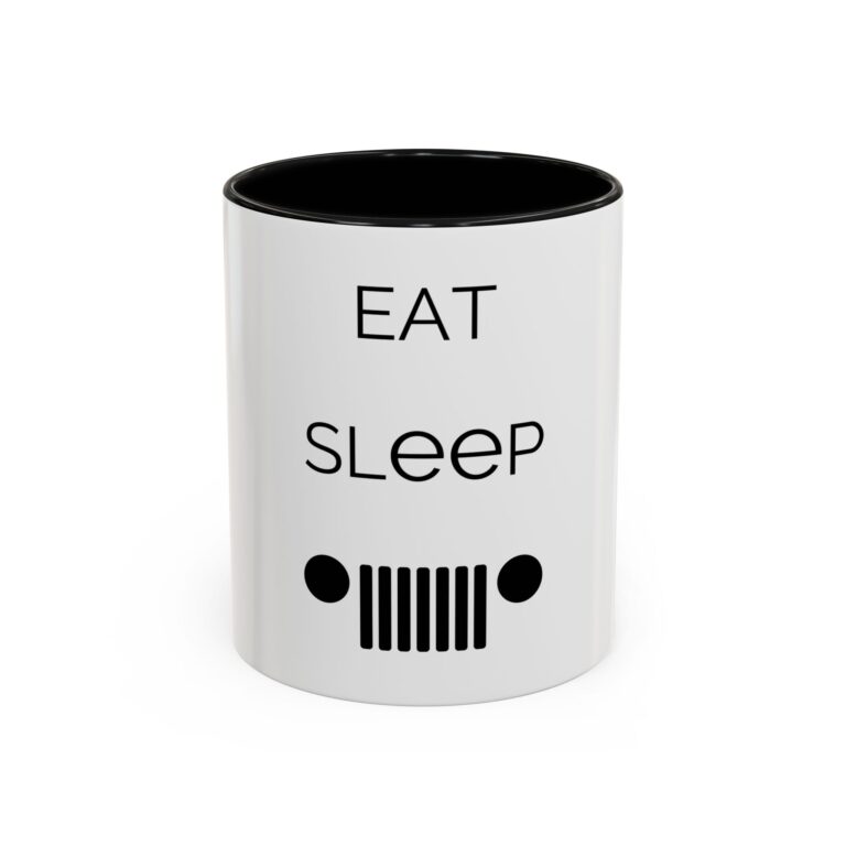 Eat Sleep Jeep - White Accent Coffee Mug