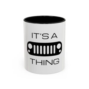 It's a (JK) Grille Thing - White Accent Coffee Mug