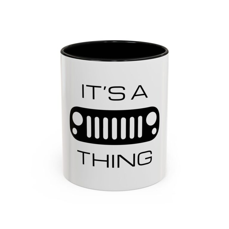 It's a (JK) Grille Thing - White Accent Coffee Mug