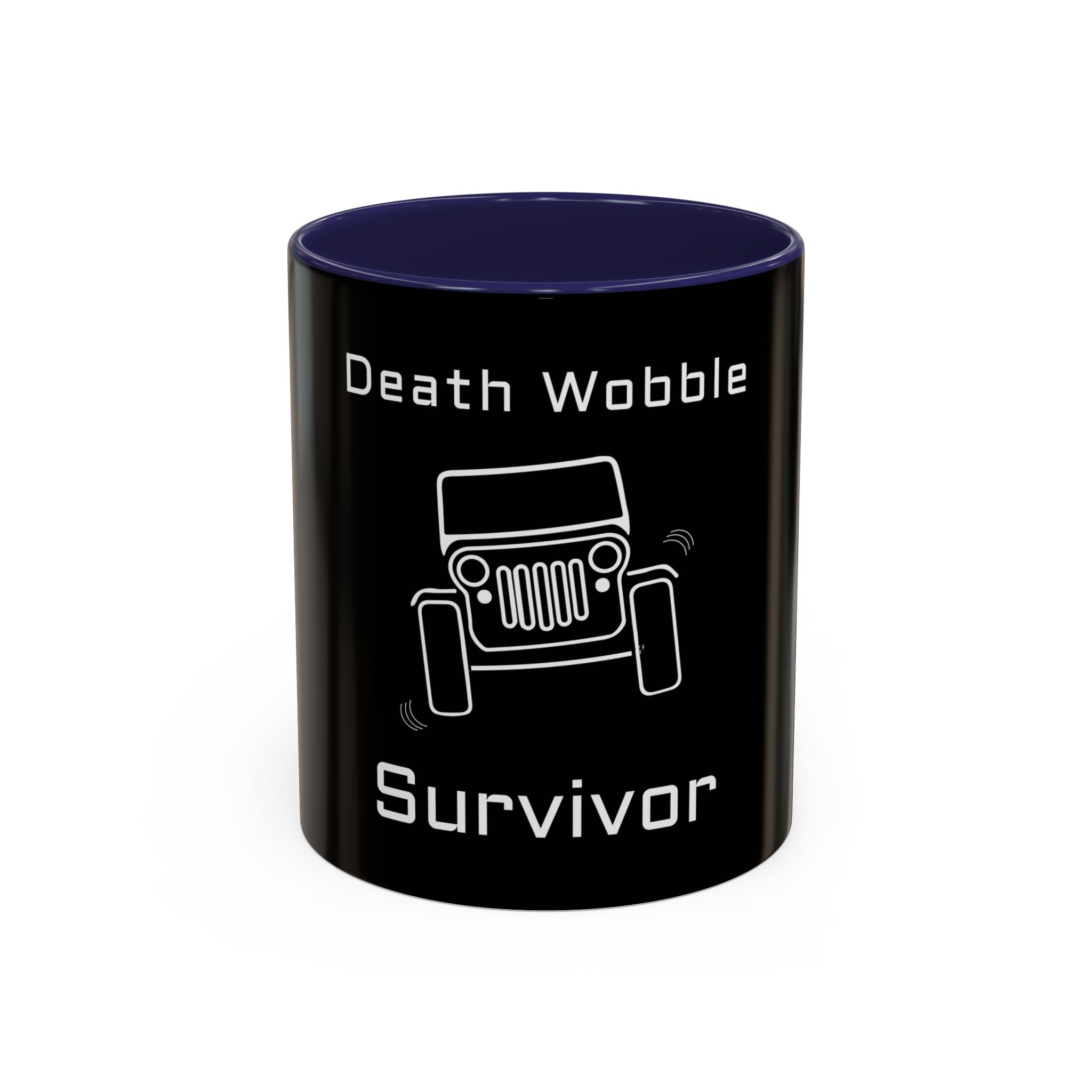 Jeepkin | Death Wobble Survivor – Black Accent Coffee Mug Death Wobble Survivor - Black Accent Coffee Mug