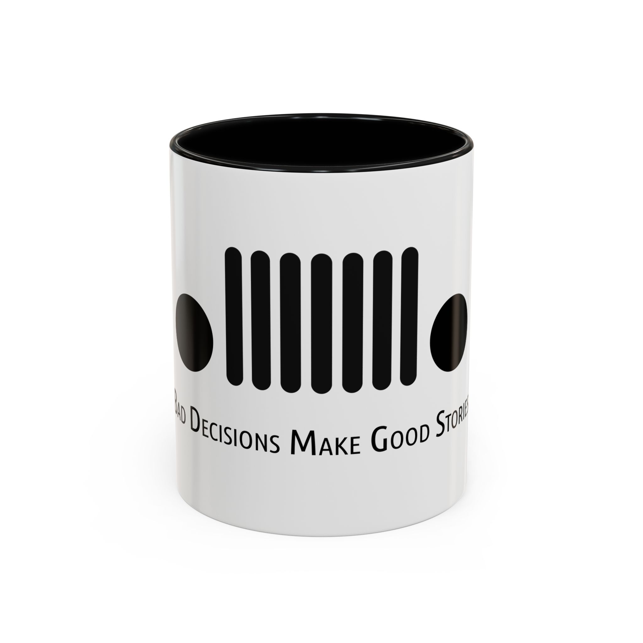 Bad Decisions Make Good Stories - White Accent Coffee Mug